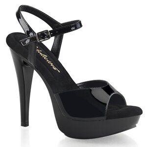 Fabulicious Cocktail 509 Black Platform Heels